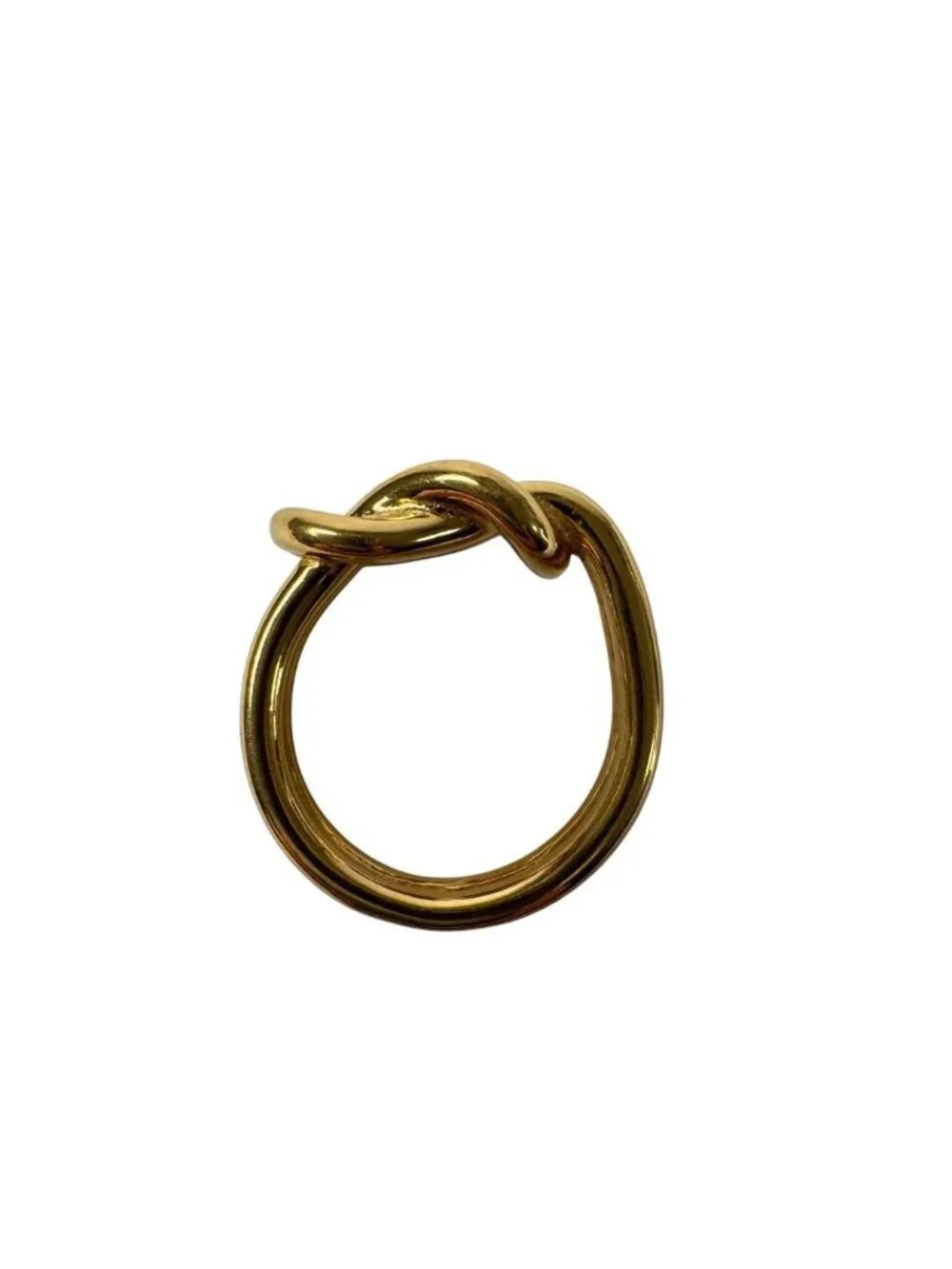 Hermes Head Scarf Ring Gold